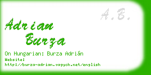 adrian burza business card