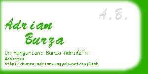 adrian burza business card